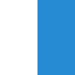 MDF / Lacado Branco + Azul