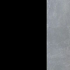 MDF / Lacado Preto Mate + Prata