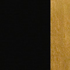 MDF / Lacado Cor L2 Preto Alto Brilho + Dourado