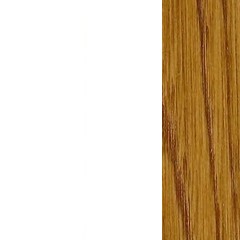 MDF / Lacado Branco Mate + Castanho Mel