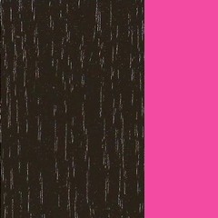 Carvalho Wengue Preto + MDF Lacado Rosa Choque