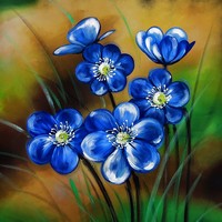 Quadros de Flores Azuis