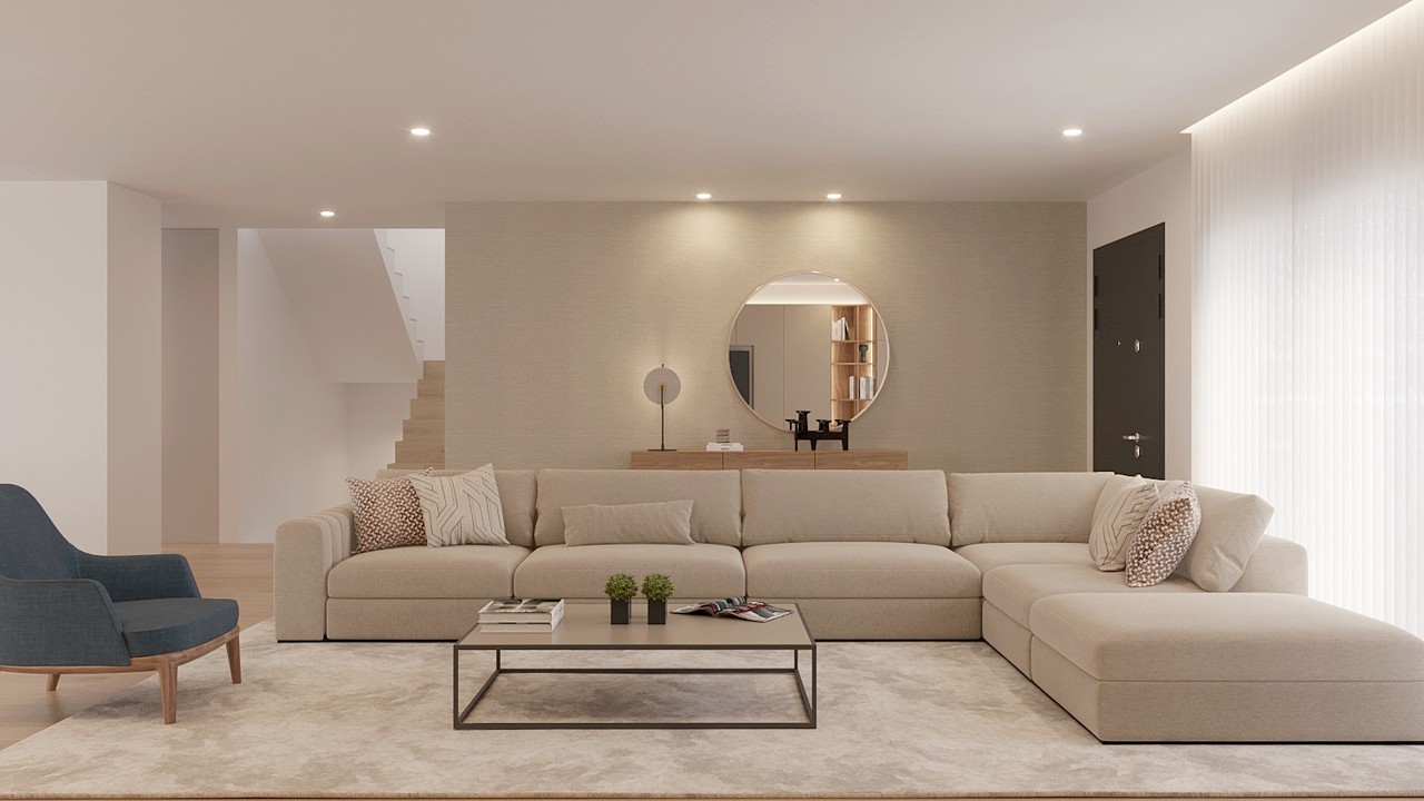 Uma das opções mais populares para decorar salas são sofás modernos, é o modelo modular, que permite criar diferentes configurações de assentos de acordo com a necessidade e o tamanho do espaço. Além disso, eles geralmente possuem opções de tecidos e core