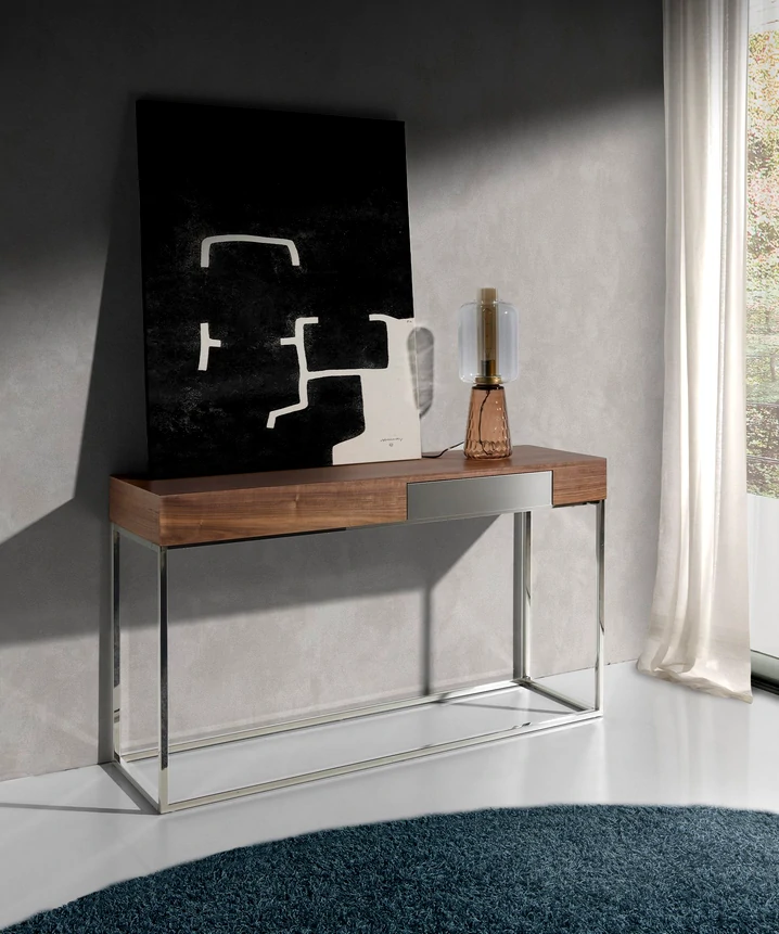 Design moderno de consola de entrada, perfeita para adicionar estilo e funcionalidade ao hall.