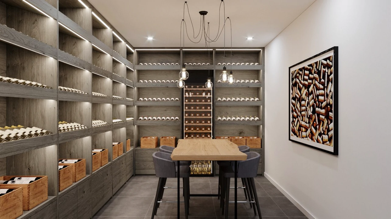 Móvel bar para adega, peça chave para um espaço de degustação sofisticado e organizado.