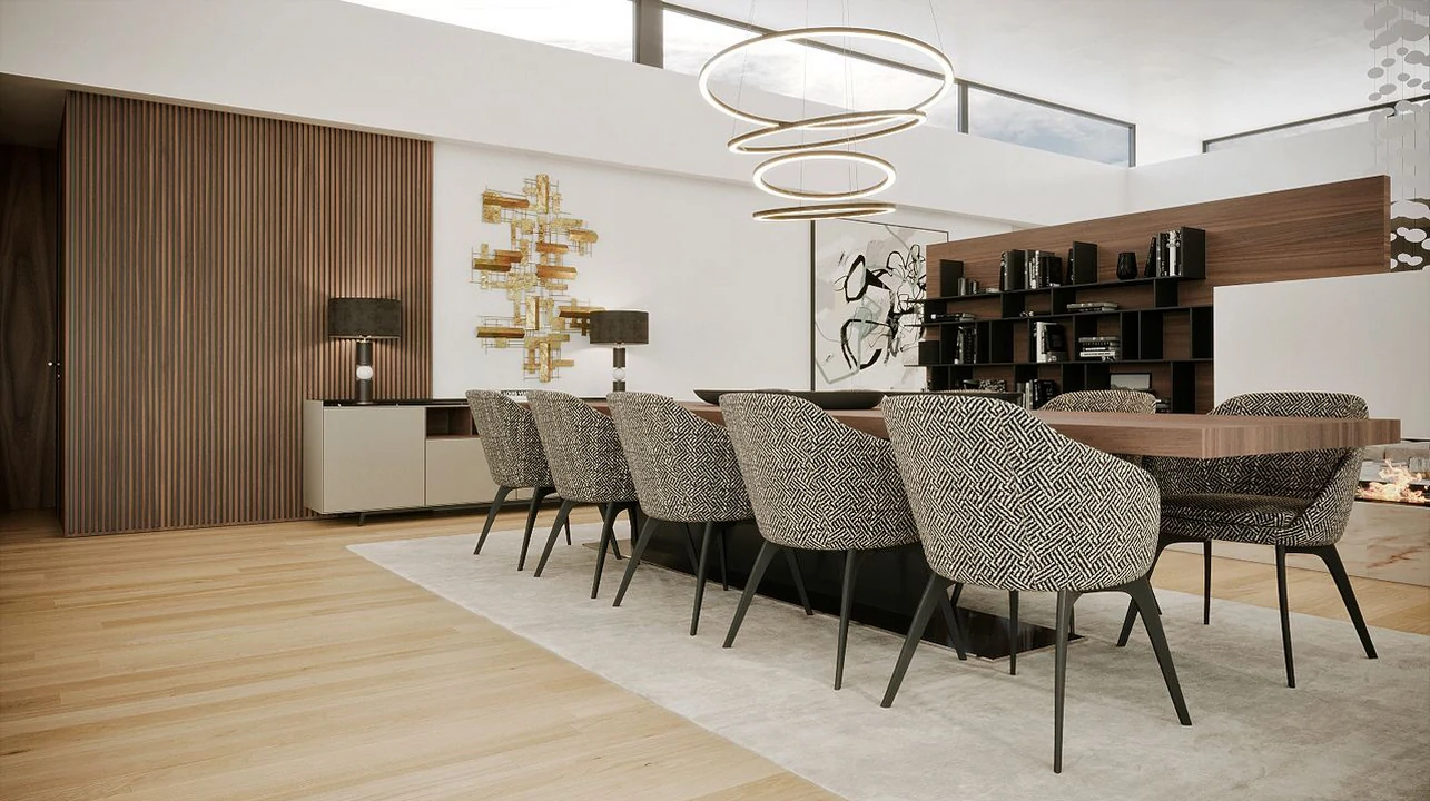Decoração moderna e arrojada, sala de jantar com personalidade.