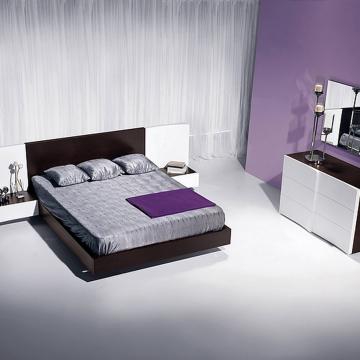 Quarto Wengue e Lacado Branco