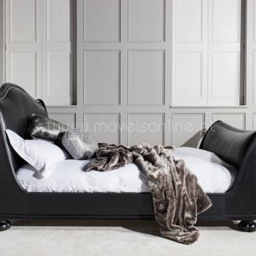 Cama de Casal Safari Ebony Leather