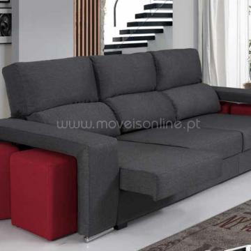 Sofa Chaise Longue 4 Puffs Sevilha