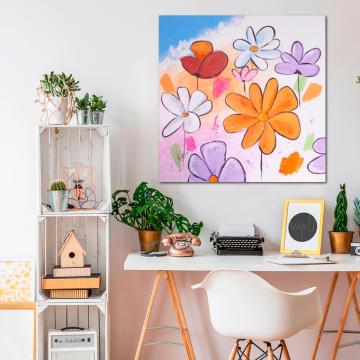 Pintura de flores juvenis