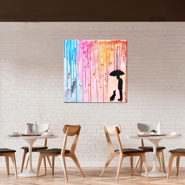 Pintura de chuva colorida 1