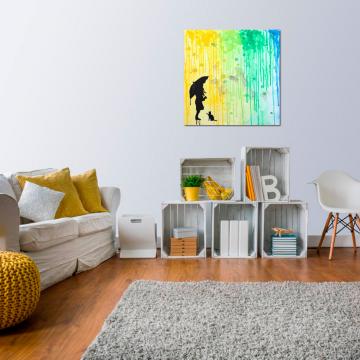 Quadro de chuva colorida 2