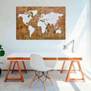 Quadro de colagem de mapa