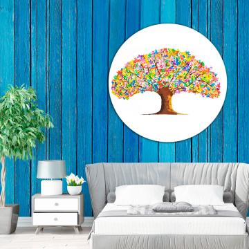 Quadro Árvore redonda com flores