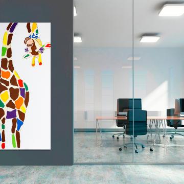 Quadro de girafa engraçada