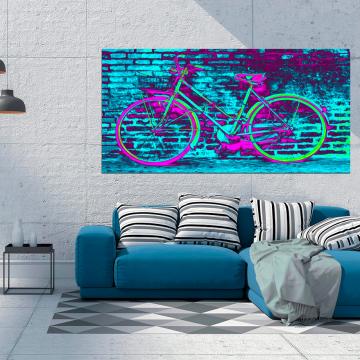 Quadro de bicicleta turquesa