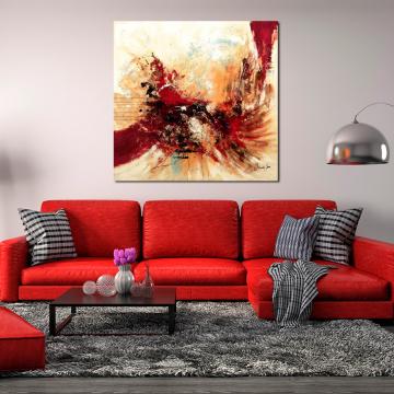 Pintura abstrata vermelha