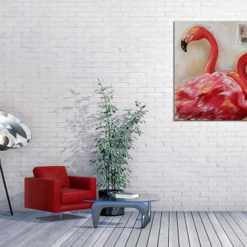 Pintura de flamingos