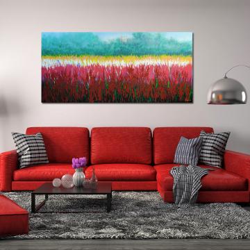 Campo de flores pintando