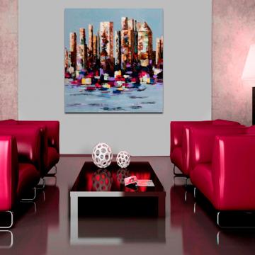 Pintura moderna da cidade