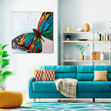 Pintura de borboleta azul