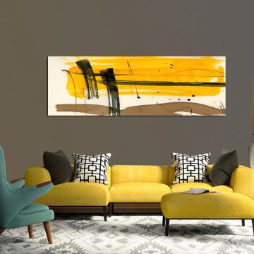 Pintura abstrata amarela