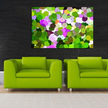 Pintura de flores em mosaico
