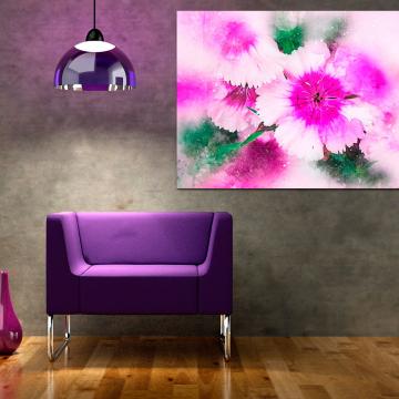 Pintura de flor malva