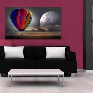 Globo e pintura da lua