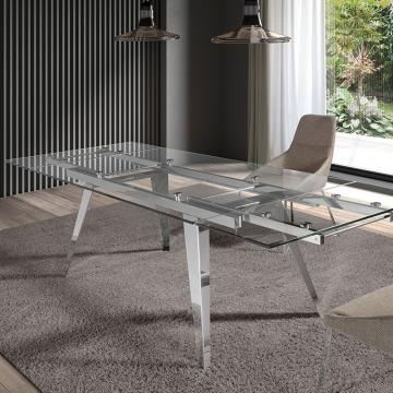 Mesa Extensível Vidro Elegance