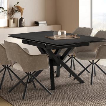 Mesa Extensível Quadrada Arlene Preta
