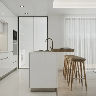 Uma cozinha branca é sinónimo de modernidade e elegância. Brilhante, minimalista e encantadora, a sua simplicidade cria um espaço único para preparar as melhores refeições.