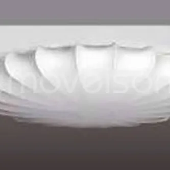 Candeeiro Lamp Flora plafon branco com vidro em forma de pétalas