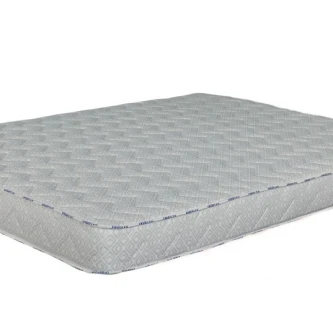 Colchão Muse com superfície acolchoada cinzenta e padrão geométrico