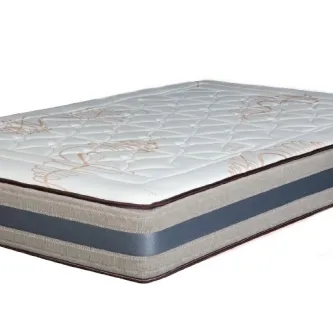 Colchão Muse Visco com topo acolchoado e faixa lateral cinza