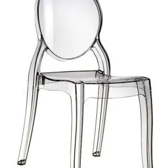 Cadeira Elizabeth transparente em policarbonato para cozinha