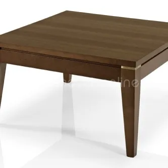 Mesa Alvito quadrada em madeira castanha com quatro pés