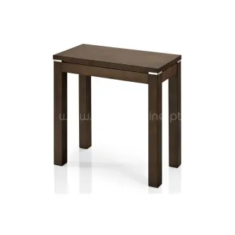 Mesa Alvito retangular em madeira castanho escuro com quatro pés retos
