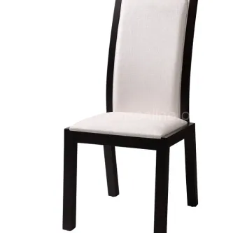 Cadeira Audace 6 com estrutura preta e estofado branco