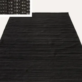 Tapete Tease preto com textura riscada e detalhe de trama