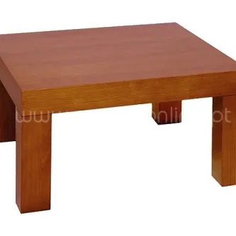 Mesa de apoio Solero quadrada em madeira castanha