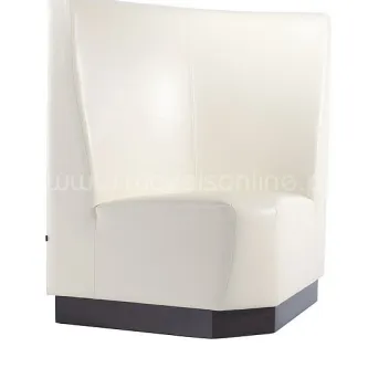 Maple Jazz C poltrona branca de encosto alto com base escura
