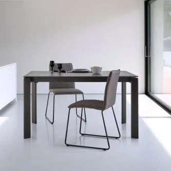 Mesa de Vidro Lisa Antracite
