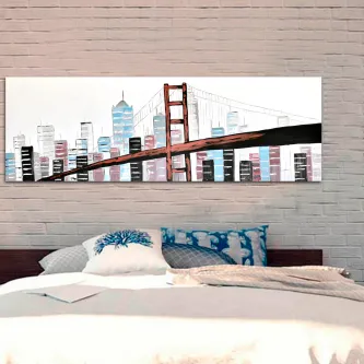 Todas as pontes de Nova York têm um charme único que a arte pode amplificar. Esta pintura da Brooklyn Bridge captura a beleza e a magia da cidade.