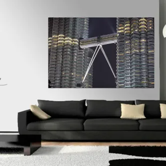 Vista da Petronas Twin Towers, Malásia: dois marcos de modernidade que nos encantam com seu brilho e beleza.