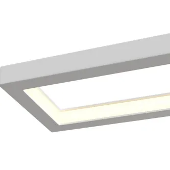 Aplique de parede Everett branco retangular com painel luminoso interior