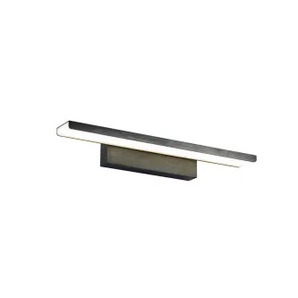 Aplique linear preto com luz LED para quadro