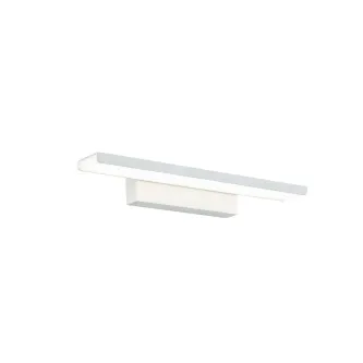 Aplique de parede branco linear com base retangular