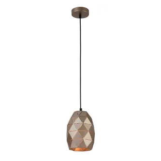 Candeeiro de teto Louvre latão com cúpula facetada pendente