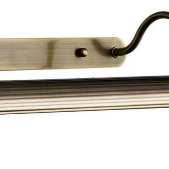 Aplique Govanni bronze para quadros com barra luminosa e braço curvo